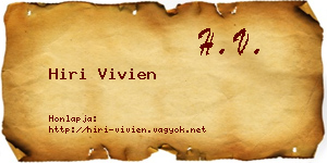 Hiri Vivien névjegykártya